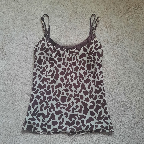 Nicole Miller two piece giraffe cami brown/beige - Picture 1 of 4